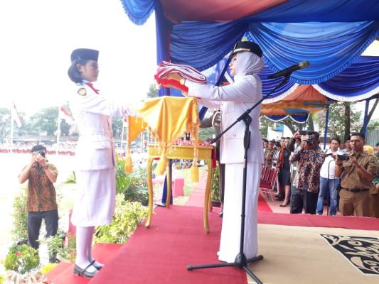 Peringatan HUT RI ke 73, Camat Bagan Sinembah Bertindak Sebagai Inspektur Upacara 