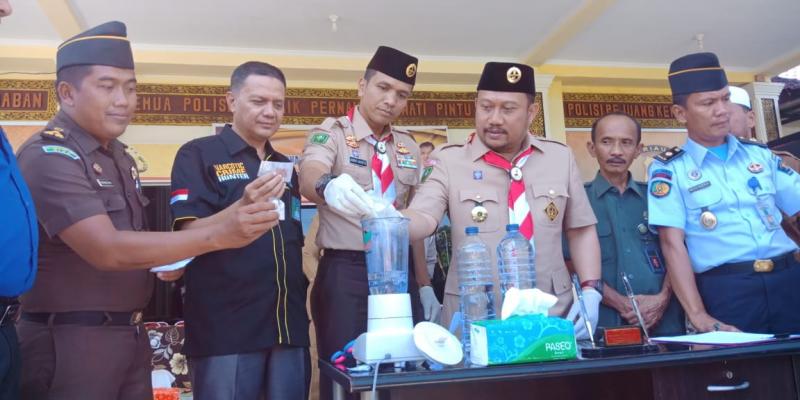 Polres Kampar Gelar Pemusnahan Barang Bukti Narkoba