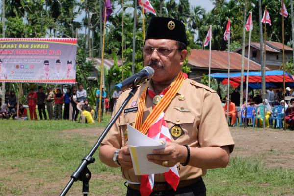 Sekda Inhil Buka Perkemahan Berkarakter Ke - III Tahun 2018 Di Simpang Gaung