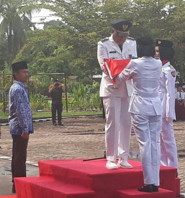 Upacara peringatan HUT RI Ke 73 di Kecamatan  Rupat berlangsung Hikmad