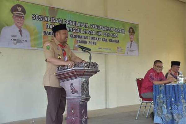 Wabub Kampar Buka Sosialisasi HIV Aids Bagi Tenaga Kesehatan Kabupaten Kampar 