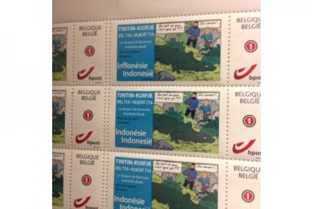 Perangko Tintin di Pulau Komodo Diluncurkan di Brussel
