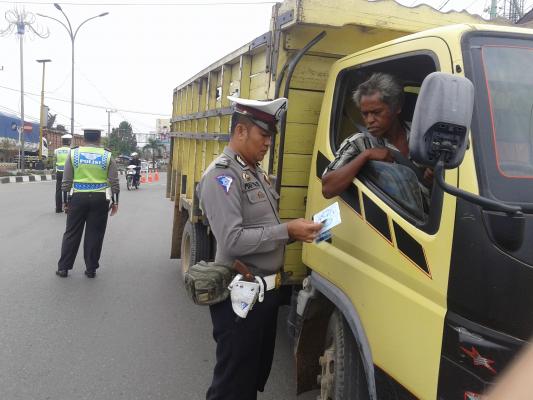 Minimalisir Kecelakaan, Satlantas Polsek Bagan Sinembah Gelar Razia.