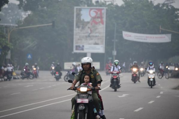 Pagi Ini, Kabut Asap di Bengkalis Semakin Pekat