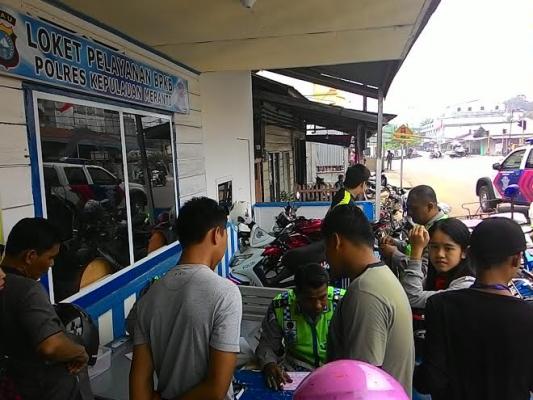 Satlantas Meranti Tilang Puluhan Pengendara