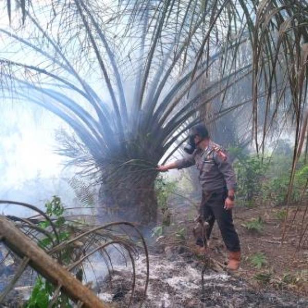 Polres Inhu Giat Padamkan Karhutla