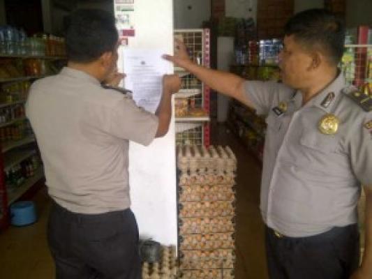 Polres Rohil Sebar Maklumat Larangan Menimbun Sembako