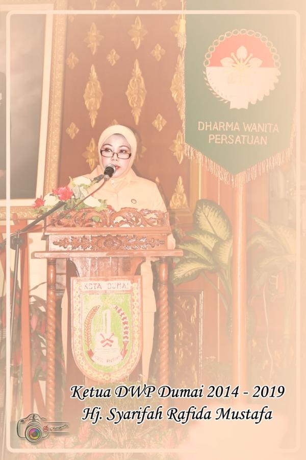 Syarifah Rafida Pimpin DWP Kota Dumai 2014 – 2019 