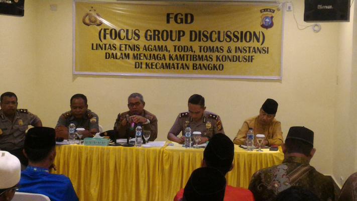 Maraknya Pekat, Polsek Bangko Gelar Fokus Grup Discussion
