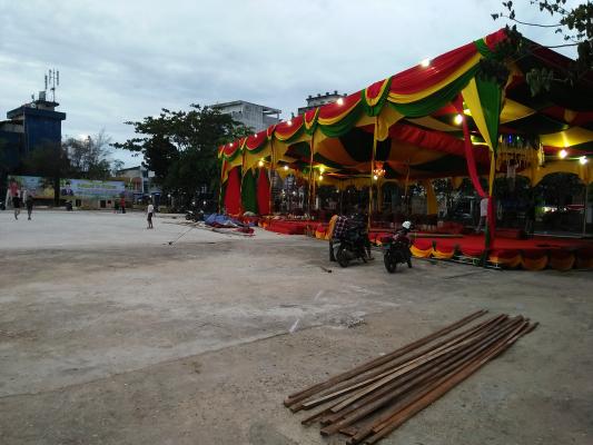 Persiapan hari kelapa dunia (world coconut day) hampir rampung