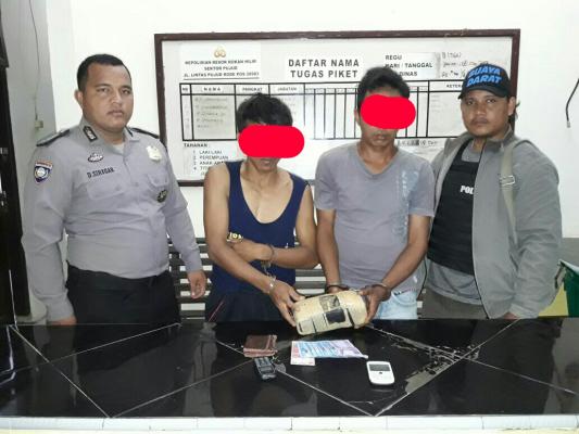 Polsek Pujud, Rohil Ciduk Dua Tersangka Bandar Ganja Kering 
