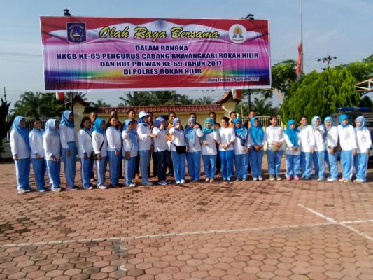Sempena HKGB dan HUT Polwan, Polres Rohil Gelar Senam Erobic 