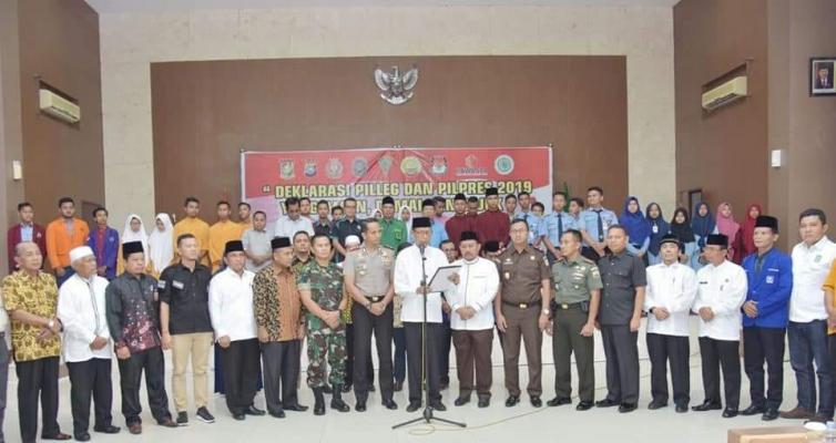  Deklarasi  Damai Pileg dan Pilpres 2019, Bupati Himbau ASN Jaga Netralitas