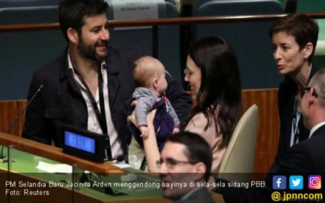 Bayi PM Selandia Baru Hebohkan Sidang PBB