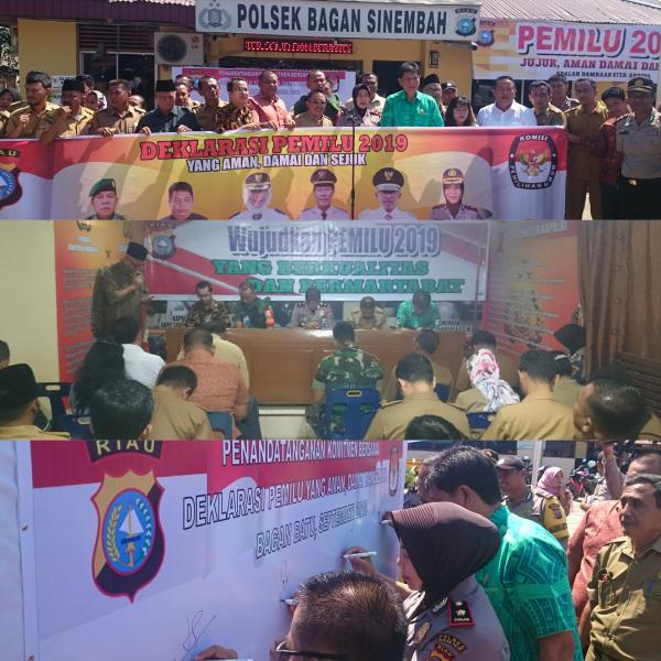 Deklarasi Pemilu Damai, Ini Kata Kapolsek Bagan Sinembah 