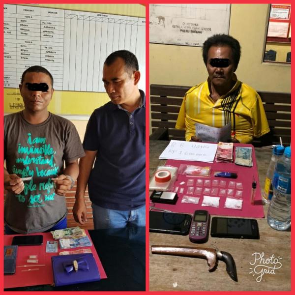 Jajaran Polres Indragiri Hilir, mengamankan 2 orang pria tindak pidana Narkotika