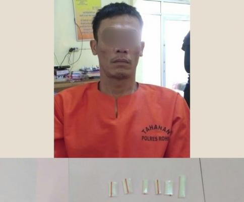 Miliki 6 Paket Narkotika Jenis Shabu, Warga Bagan Batu Ini Diciduk Sat Res Narkoba Rohil 