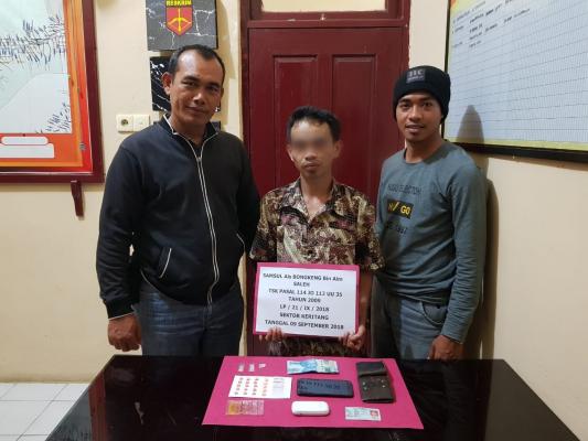 Polsek Keritang ciduk seorang laki laki,miliki Narkotika  