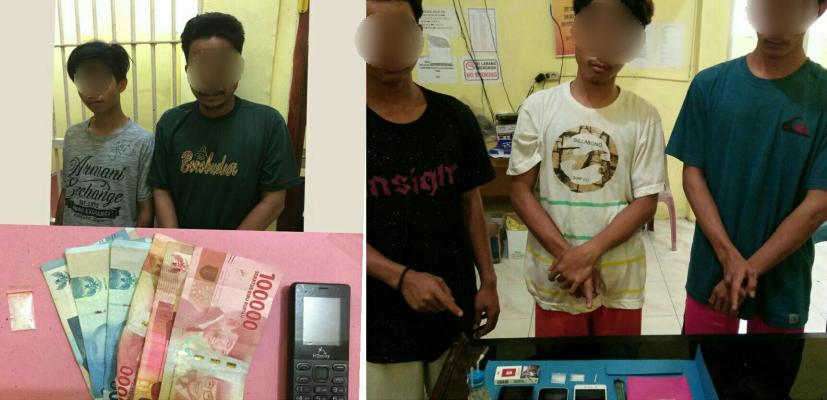 Sat Res Narkoba Polres Rohil Ciduk 5 Pemuja Sabu di Wisma Sejahtera 