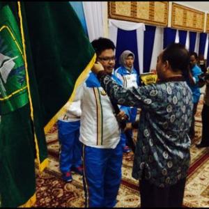  Kontingen Porprov Bengkalis Dikukuhkan, Bupati Optimis Juara Umum