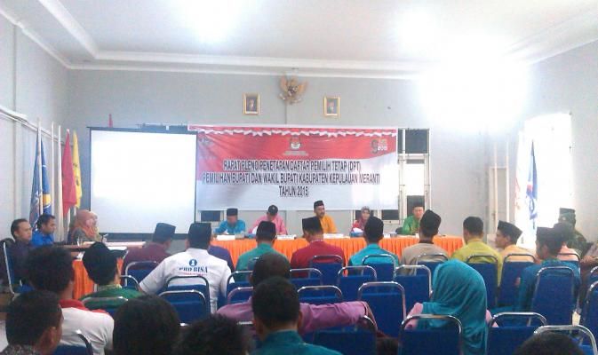 KPU Meranti Tetapkan 140.045 DPT