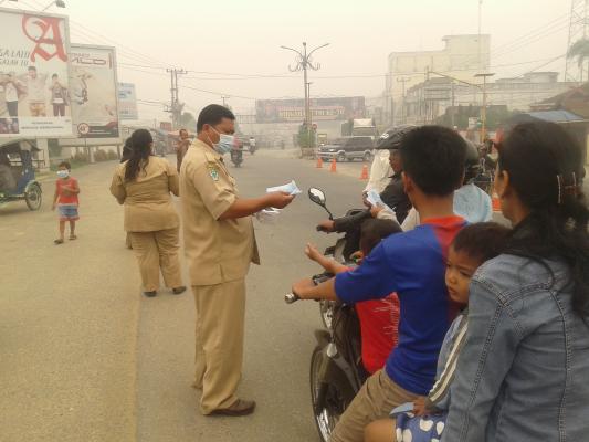 Kota Bagan Batu Diselimuti Kabut Asap Pekat