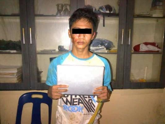 Polisi Ciduk Penyambret Laptop