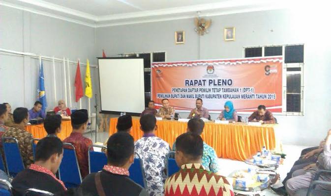 Rapat Pleno DPTb-1, DPT Meranti Bertambah 760 Pemilih