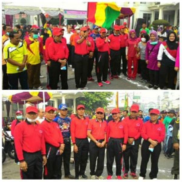 Waka Polres Hadiri Kegiatan Gerak Jalan Santai HUT Rohil