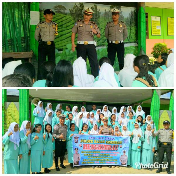 Ajak Tertib Berlalu lintas, Lantas Polsek Bagan Sinembah ke Sekolah