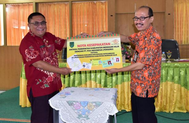 Badan Kepegawaian Inhil Taja Sosialisasi dan Perjanjian Kerjasama Dengan PT. Pos Indonesia Cabang Tembilahan