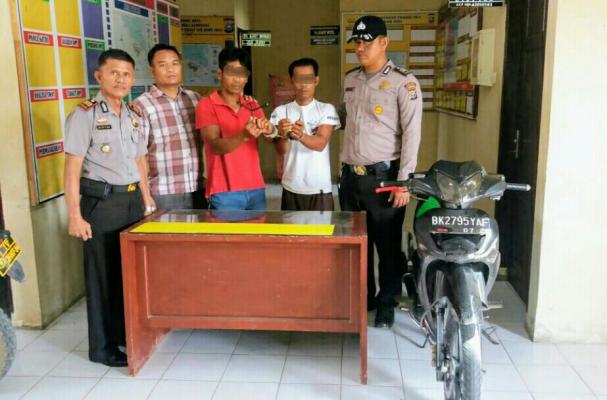 Dua Pelaku Curanmor Diringkus Personil Polsek Kubu Rohil, Begini kronologisnya...