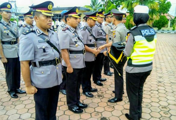 Polres Rohil Gelar Sertijab 8 Perwira di Jajarannya