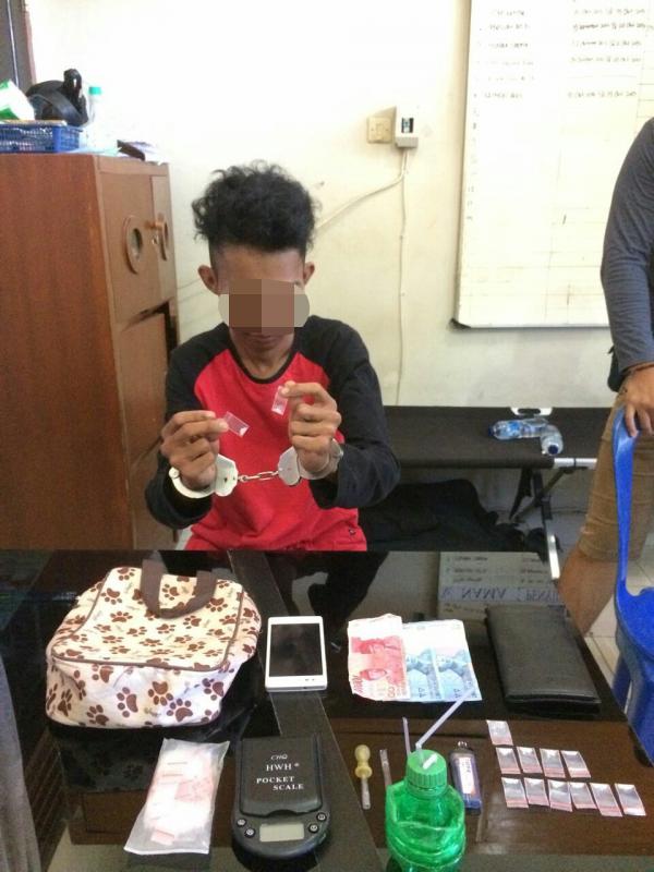 Satres Narkoba Polres Kampar Tangkap Seorang Pengedar Narkoba di Bangkinang