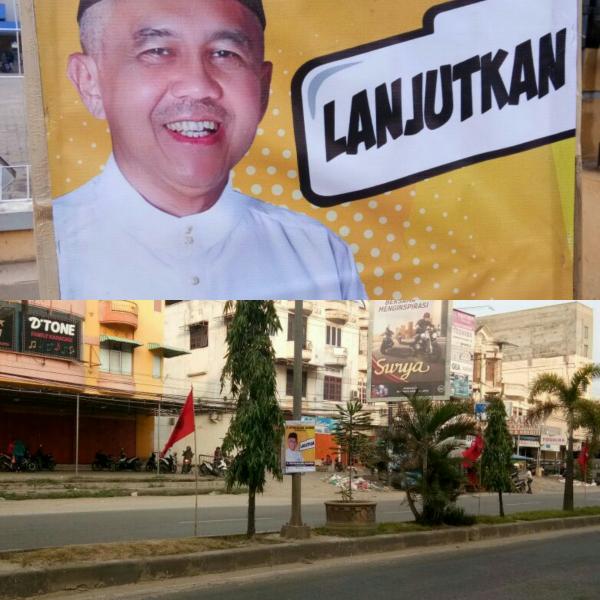 Wow...! Poster Andi Rahman Bertebaran Jelang Kunjungannya ke Rohil