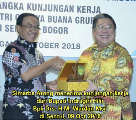 Bupati Inhil Dapat Jamuan Spesial Dari Founding Father Olympic Furniture