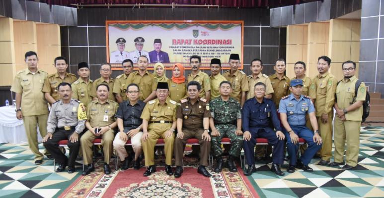 Bupati Inhil Pimpin Rakor Pejabat Pemda Bersama Forkopimda