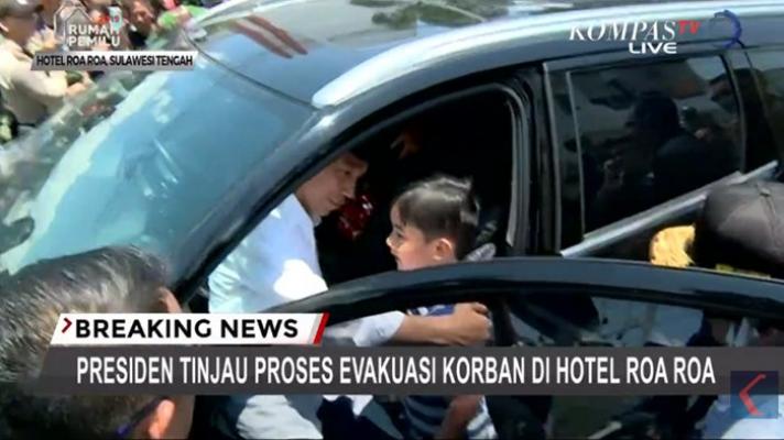 Mengharu, Bocah Korban Gempa Palu Ingin Ikut Pergi Bersama Jokowi : Boleh Ikut Tidak?