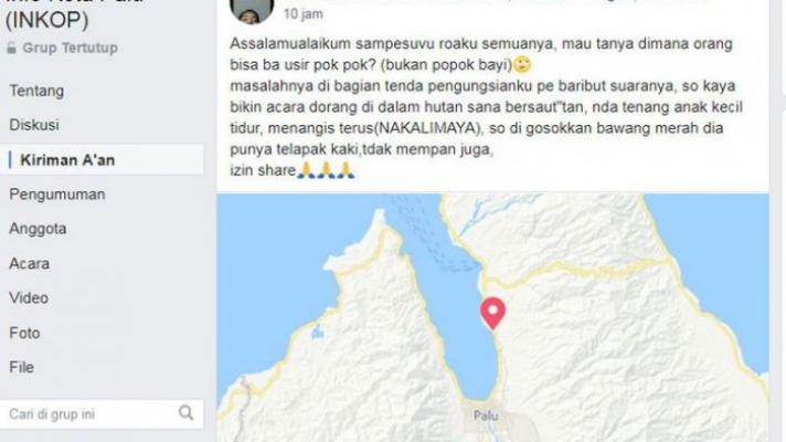 Pengungsi Palu Diteror Hantu Pokpok di Malam Hari, Begini Tanggapan BPBD Setempat