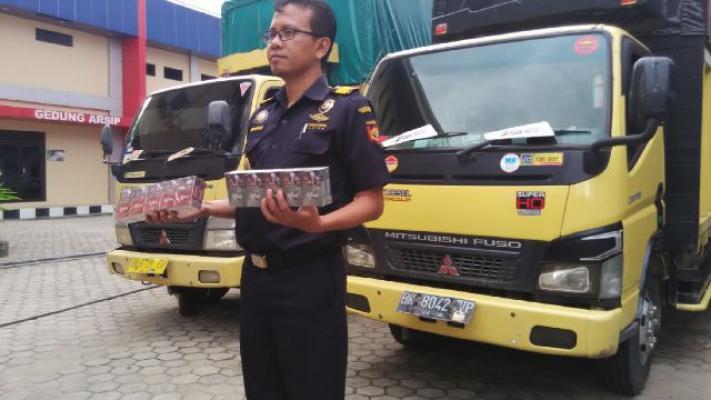 300 Dus Rokok Ilegal Berhasil Diamankan BC Tembilahan
