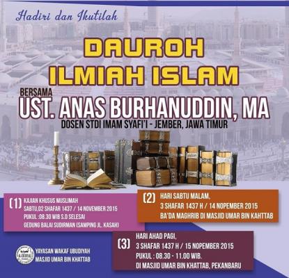 Ayo Mengaji, Ini Jadwal Kajian Pekan Ini
