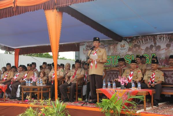 Bupati Inhil Buka Pesta Siaga Pramuka Inhil