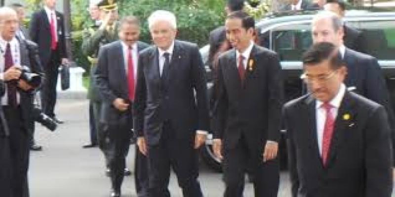 Jokowi Sambut Kedatangan Presiden Italia