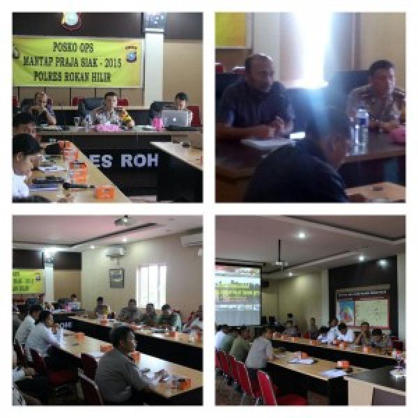 Kapolres Rokan Hilir Membuka Rapat Kesiapan Pengamanan Pilkada Kabupaten Rokan Hilir