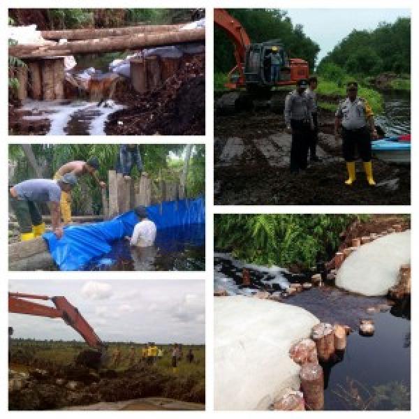 Penanganan Bencana Kabut Asap, Jajaran Polres Rohil Bangun Embung dan Kanal