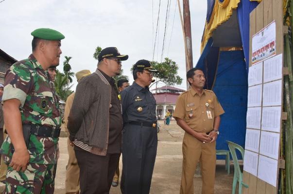 Pilkades serentak,  Bupati, Kapolres dan Dandim Tinjau Empat Kecamatan
