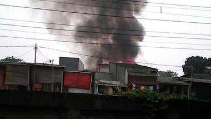 Tiga Ruko di Tambusai Rohul Terbakar