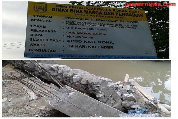 Warga Sebut Bangunan Turap Asal-Asalan