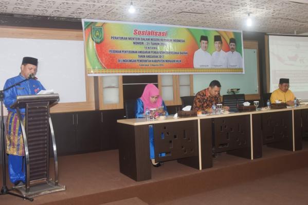 Sekda Inhil Buka Sosialisasi Permendagri No 31 Tahun 2016