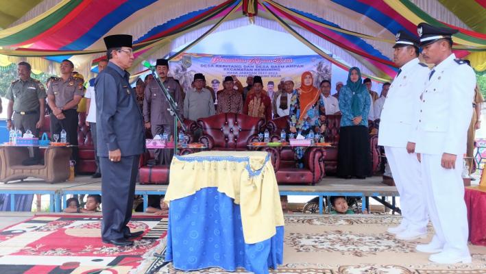 Bupati Inhil Lantik 5 Kades di Dua Lokasi di Kecamatan Kemuning
